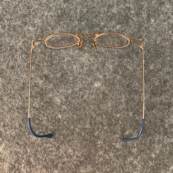 TAXI 251 Vintage Casanova Gold Blue Optical/Prescription Eyeglasses Frame - Picture 14 of 15